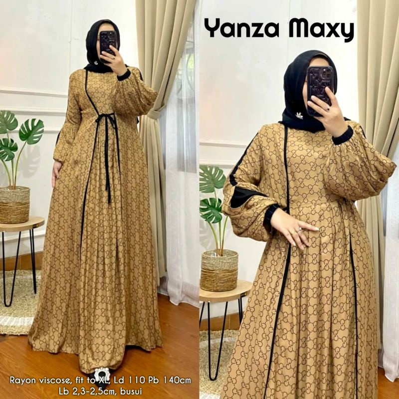 Yanza maxy gamis gucci rayon viscose premium
