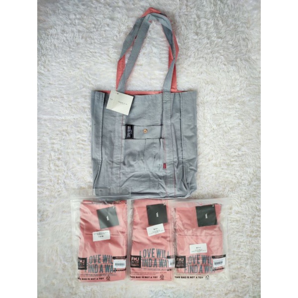 [READY STOCK] 2 SIDE TOTE BAG WVPROJECT CORAL