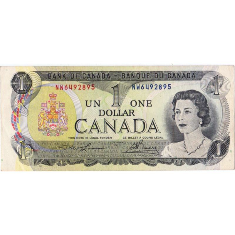 Uang Kuno Luar Atau Asing 1 Dollar Canada Tahun 1973