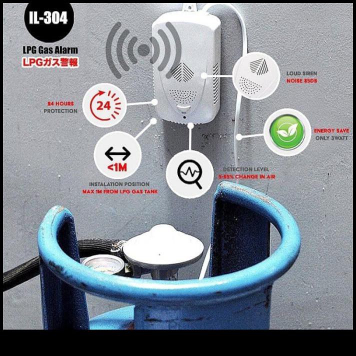 Terbaru Idealife - Lpg Gas Leakage Alarm - Gas Alarm - Il - 304