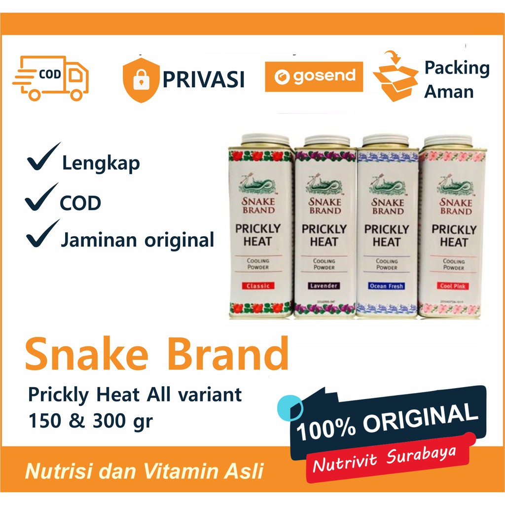 SNAKE BRAND PRICKLY HEAT POWDER / BEDAK DINGIN GATAL