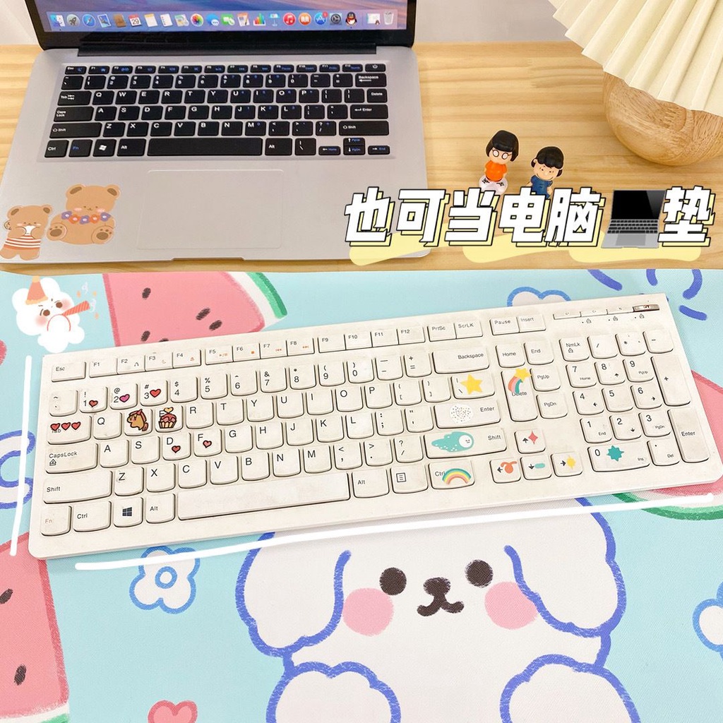 MOUSEPAD AESTHETIC / ALAS MOUSE PAD GAMING / ALAS MEJA KOMPUTER WFH / TAPLAK MEJA DEKORASI ESTETIK ANTI AIR / ALAS TATAKAN MEJA BELAJAR KERJA / CUTE RABBIT BEAR PVC TABLE MAT / KEYBOARD OFFICE / DESK PAD MOTIF CHARACTER / DESK MAT / MOLLY MOUSE PAD JUMBO