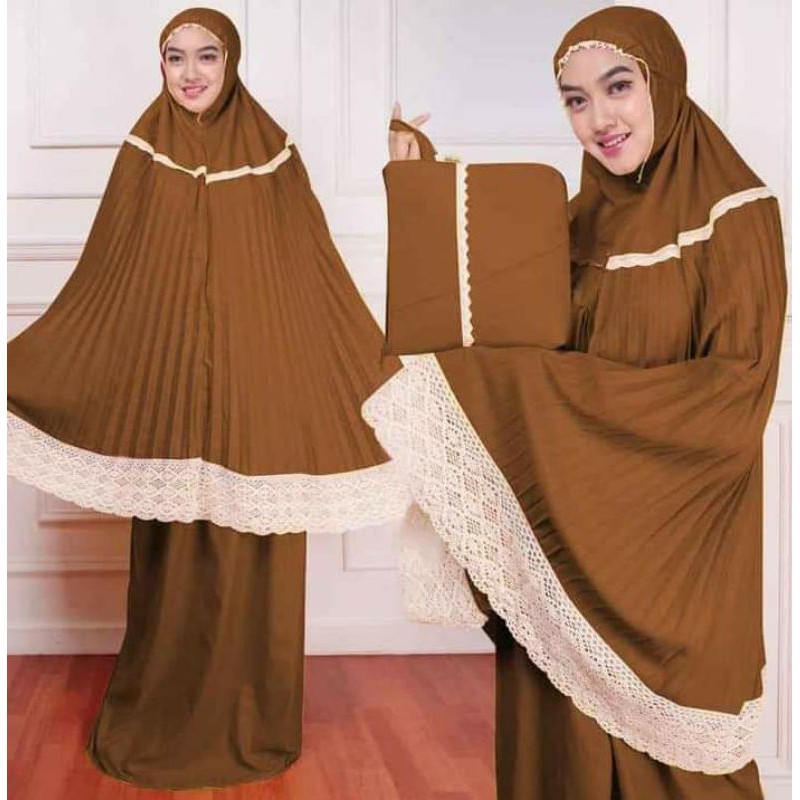 Mukenah plisket  terbaru/mukenah plisket/mukenah plisket dewasa/mukenah plisket renda/mukenah pliske