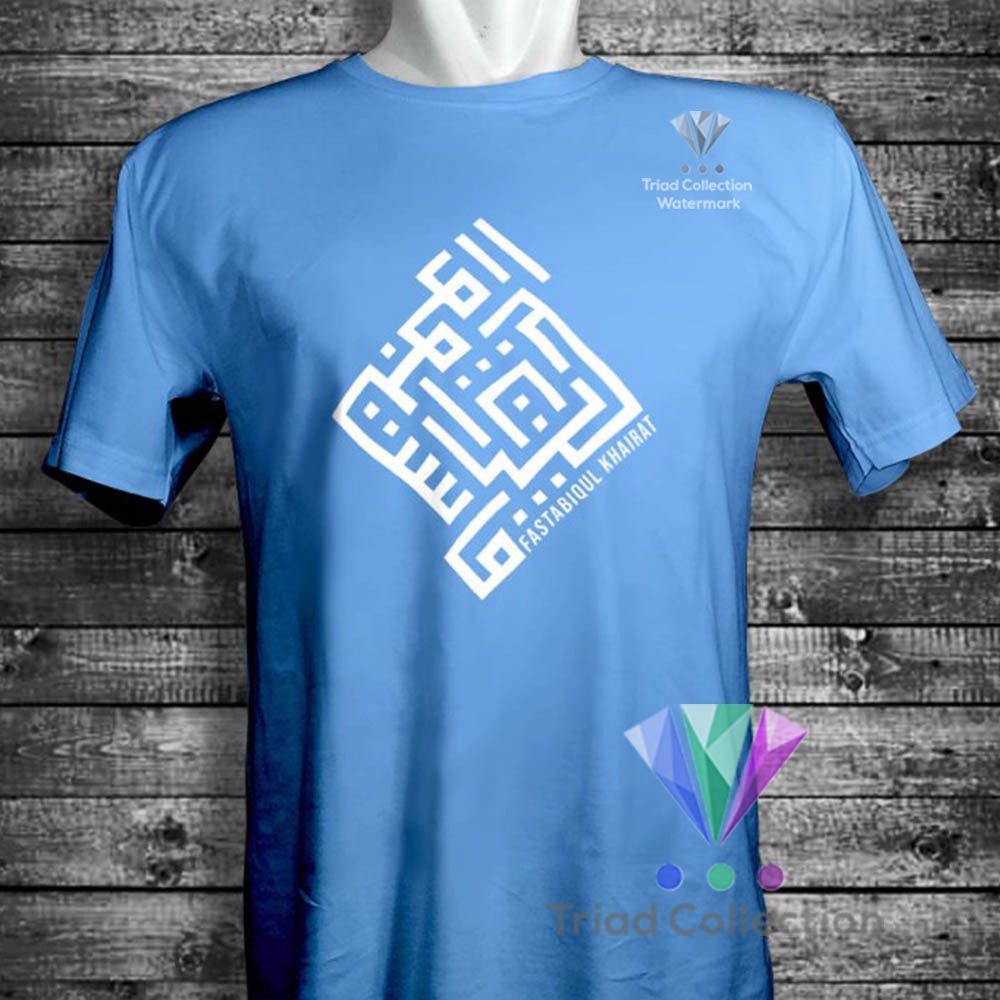 FASTABIQUL KHAIRAT | Kaos Dakwah Islami Cotton Combed 30s Premium Distro Baju Muslim Santri | 1487-4