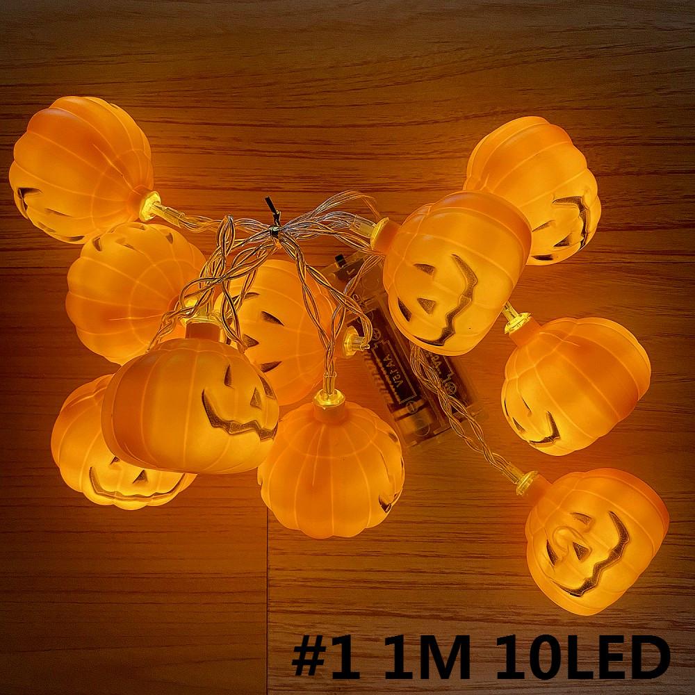 Lampu String Led 1m / 2.9m Bentuk Labu Halloween Tenaga Baterai Untuk Dekorasi Pesta Natal