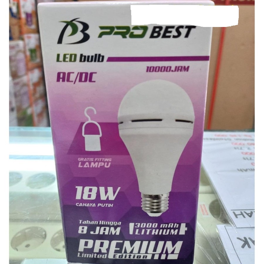 LAMPU EMERGENCY LED PROBEST 10W 15W 18W 22W BOHLAM LED AC/DC