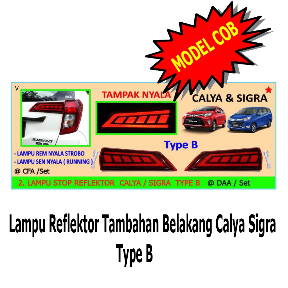 Lampu Reflektor Tambahan Belakang Calya Sigra Type B