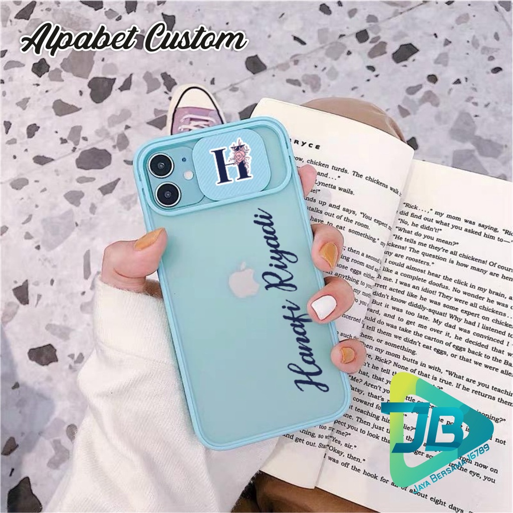 SOFTCASE SLIDE KAMERA ALPABET CUSTOM OPPO VIVO SAMSUNG XIAOMI REALME IPHONE ALL TYPE JB5598