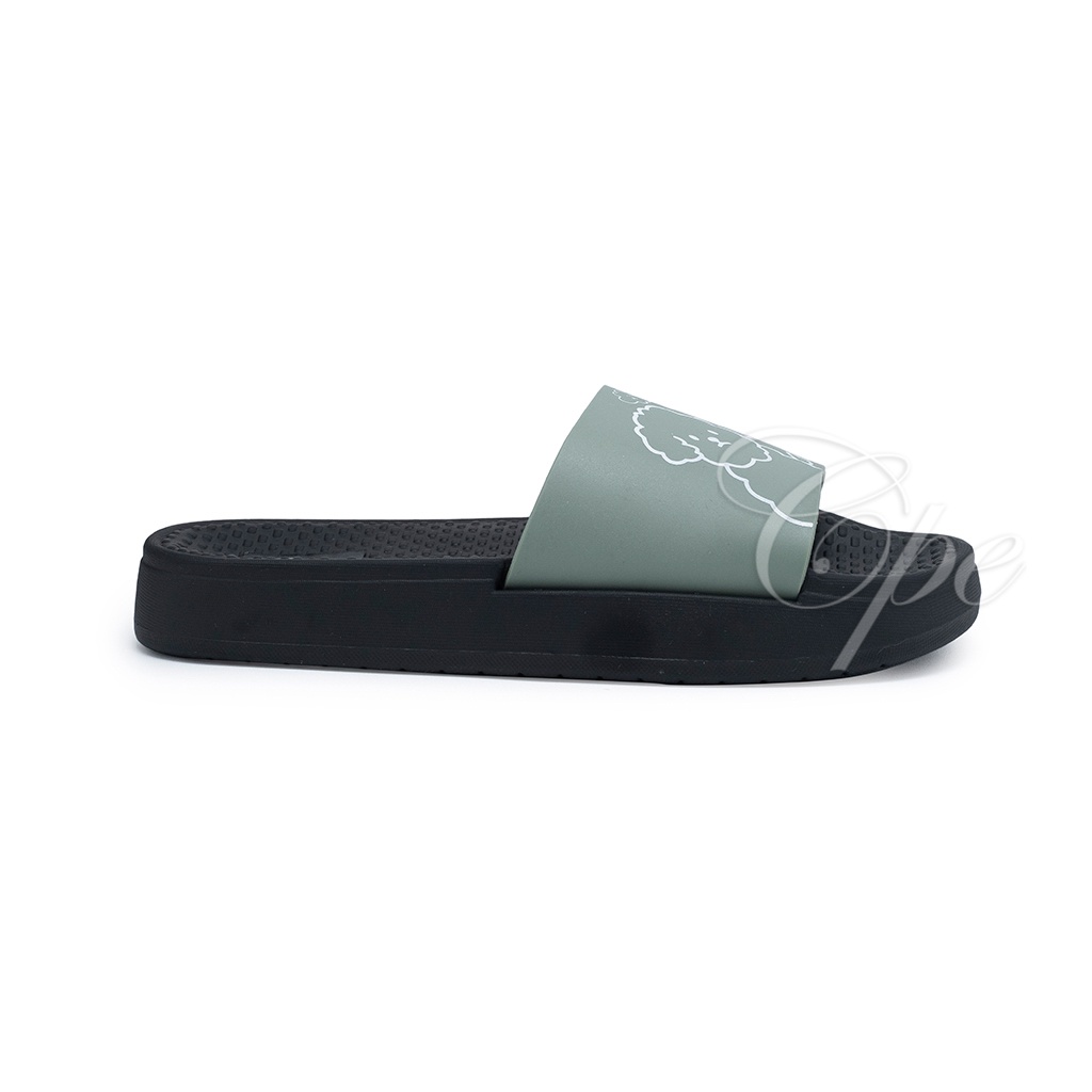 CALL SLPT V CUTIES Sandal Slop Slip On Teplek Wanita Sandal Cewek-Puppy Green
