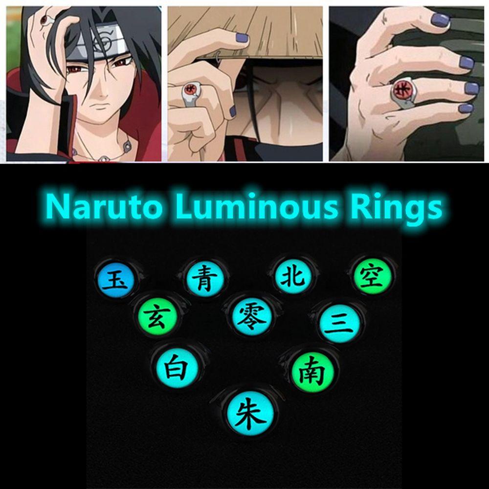 Cincin Desain Anime Akatsuki Member Konan Hidan Zhu Luminous Untuk Pria Dan Wanita