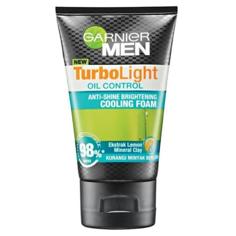 Garnier Men Acno Fight | Turbolight | Scrub in Foam 100 ML all Varian Termurah