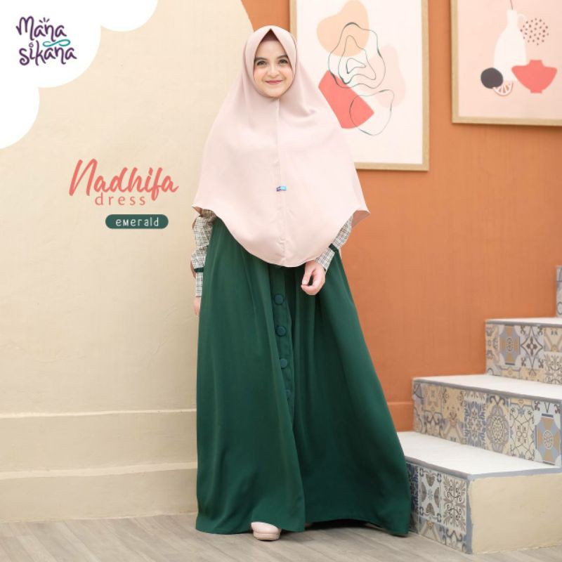 gamis nadhifa hijau by manasikana
