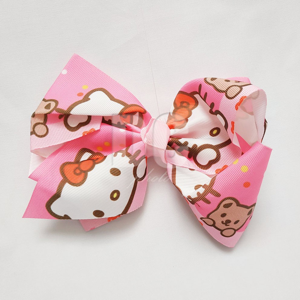 PGS-046 BESAR Jepit Rambut Hello Kitty Pita Ala JOJO SIWA Motif RANDOM