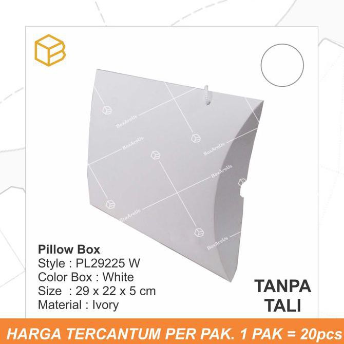 

Best Seller] Pl29225 | Box. Kemasan. Packaging. Gift Box. Pillow Box. Souvenir Box - Putih, Tanpa