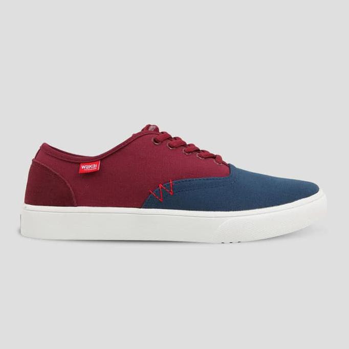 TRENDY.... WAKAI FOOTWEAR WANITA SNEAKERS SNW01802 UWABAKI RED NAVY