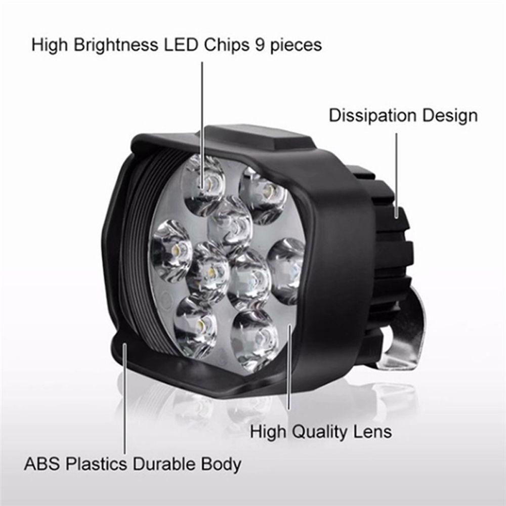 [Elegan] Lampu Depan Motor Portable Waterproof Head Torch Outdoor Rumah Tangga Lampu Sorot LED Tambahan Headlight Super Terang DC12V Memancing Fog Light