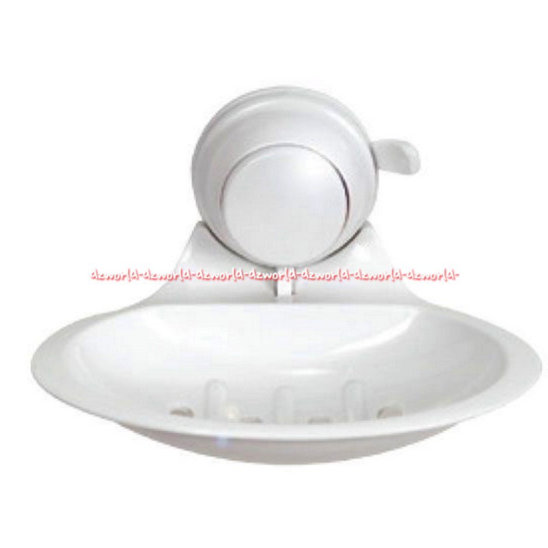 Super Suction Soap Dish Alat Tempat Sabun Mandi Putih Klep Tanpa Paku Supersuction