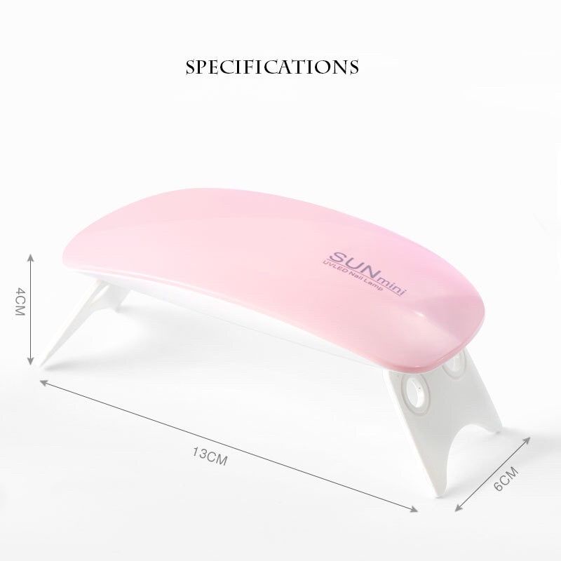 Lampu LED UV Mini 6W Portabel Nail Dryer Untuk Pengering Kutek Gel