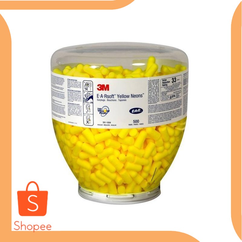 

Dijual onderdil Earplug 3M Refill Yellow Neon 1104 1 Box isi 500 Pair 20DE Murah