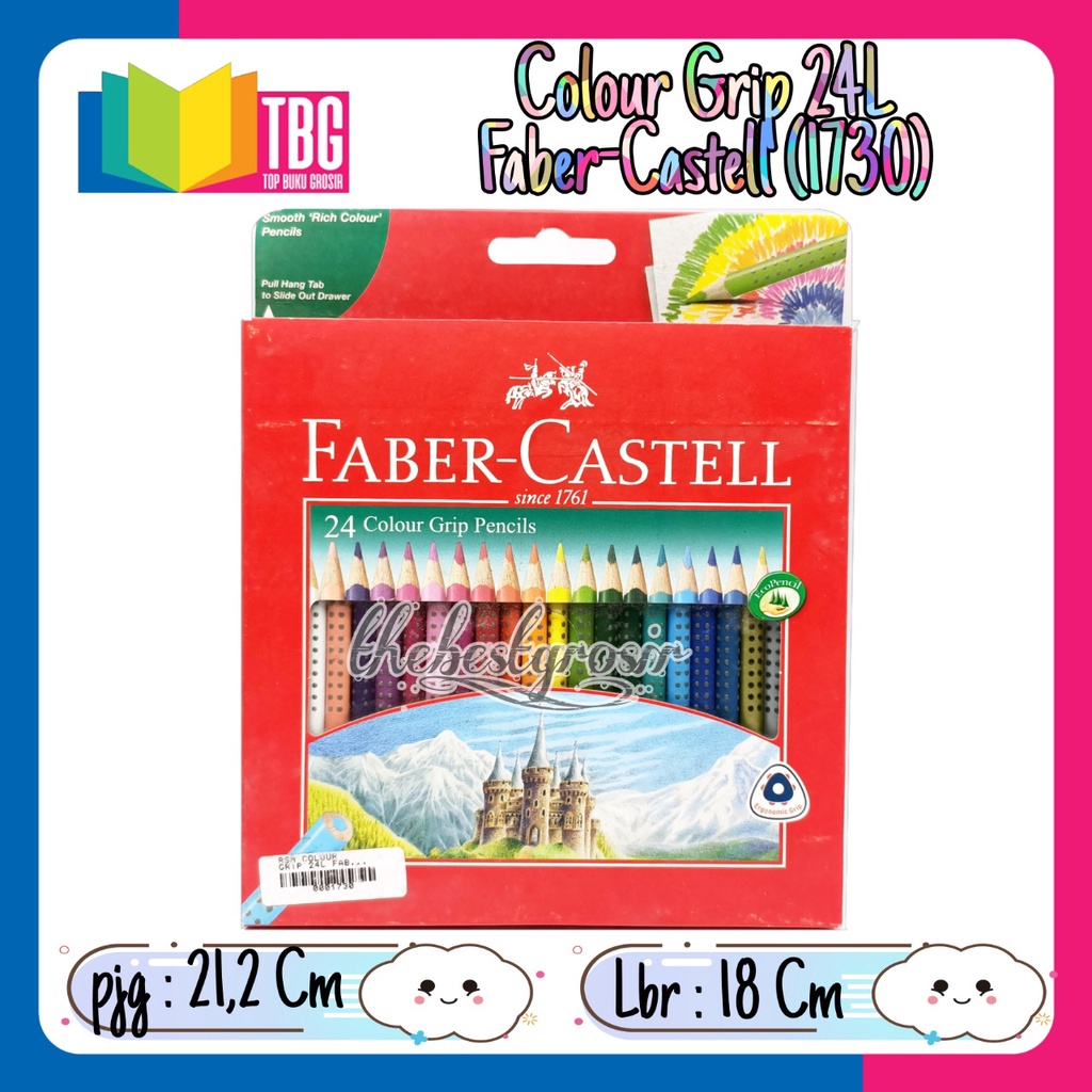 

COLOUR GRIP CLASSIC 24L FABER CASTELL/ PENSIL 24 WARNA/ WATER COLOUR PENSIL/ PENSIL GRIP FABER CASTELL/ PERLENGKAPAN MENGGAMBAR/ PENCIL COLOUR GRIP (R-1730)