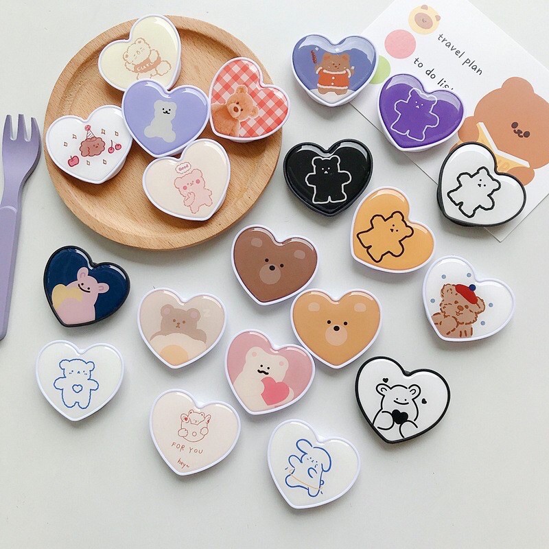 pop socket korea phone holder teddy bear griptok acrylic stand grip hp popsocket akrilik beruang