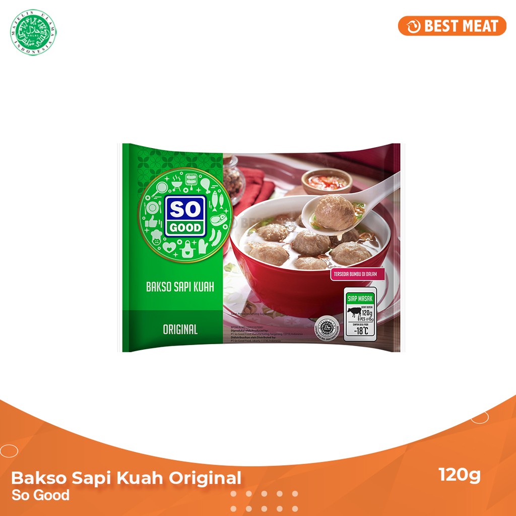 Jual Bakso Sapi Kuah Halal So Good 120 Gr Shopee Indonesia