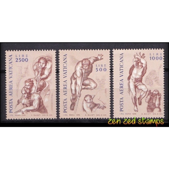

0410 Perangko Vatican City 1976 Airmail 3v Mnh