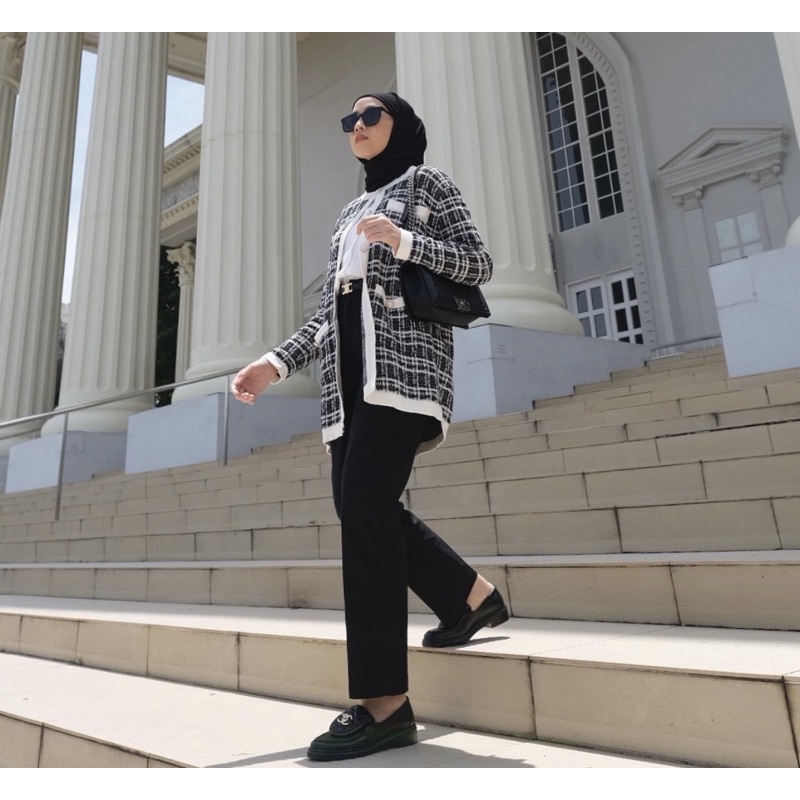 PRELOVED CARDIGAN MUDA OFFICIAL X AMELIA ELLE | MUDA X ELLE VVGC