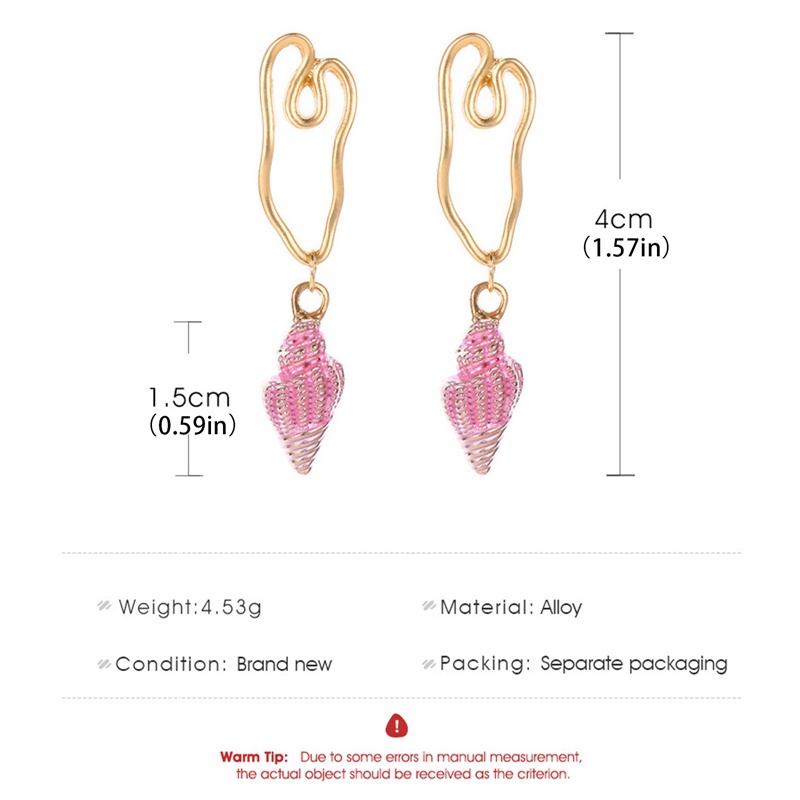 Anting Tusuk Gantung Bahan Alloy Desain Hollow Warna Putihpinkbiru Gaya Retro Untuk Wanita