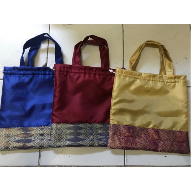 tas mukena saten songket/ tas untuk AL-quran