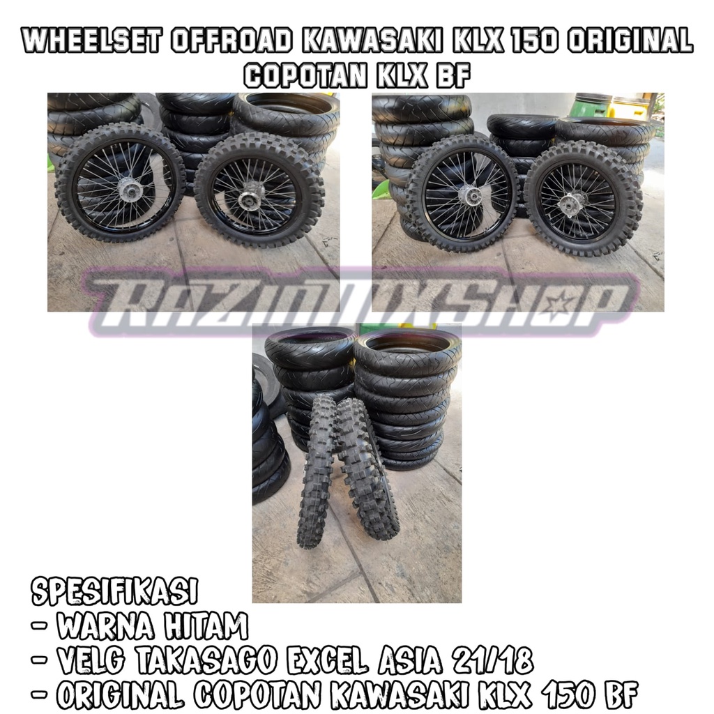RODA SET VELG ORIGINAL COPOTAN KLX SE BF HITAM