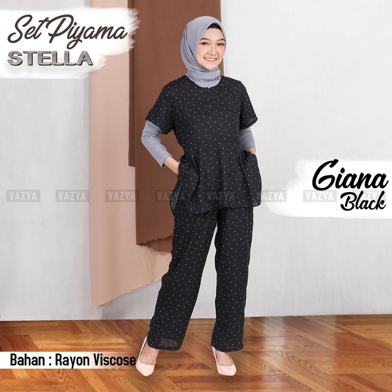 Setelan Wanita/Piyama Motif Rempel (Celana Panjang)