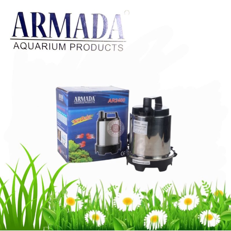 POMPA CELUP AIR AQUARIUM/KOLAM IKAN ARMADA 2400 STAINLESS