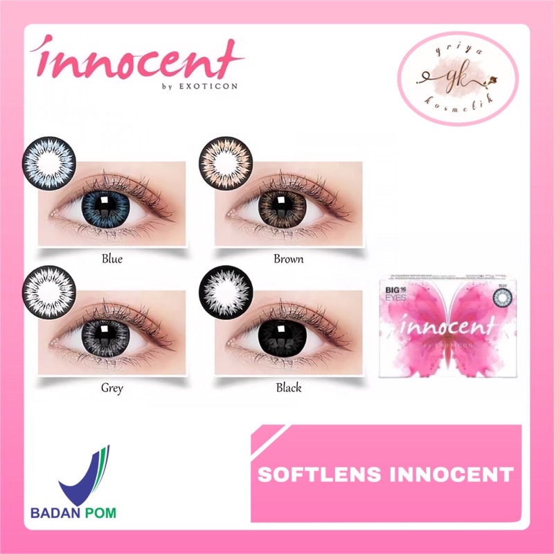 ✨GRIYA✨ Softlens X2 Innocent Soflens Lensa Warna Soflen Innocent Normal Softlen Big Eyes