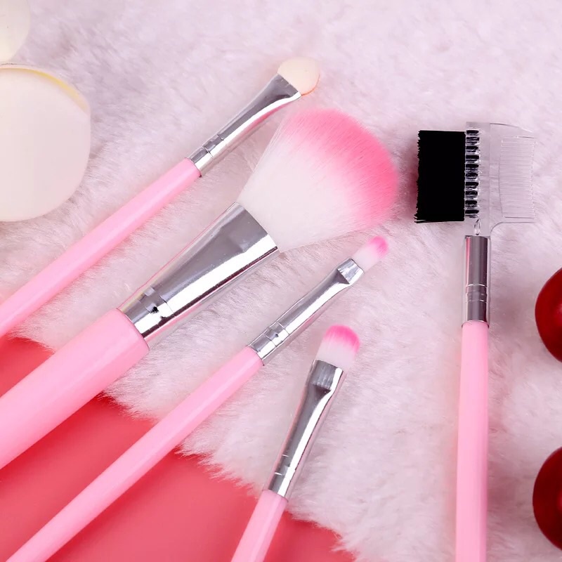 (GS) BRUSH MAKE UP SET 5 IN 1 KOSMETIK ,BRUSH MAKE UP KIT