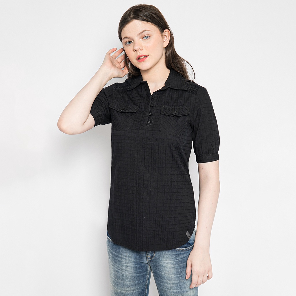 LGS - Kemeja Wanita Casual - Lengan Pendek - Motif Kotak-Kotak - LLSH.384.S916.199.7C