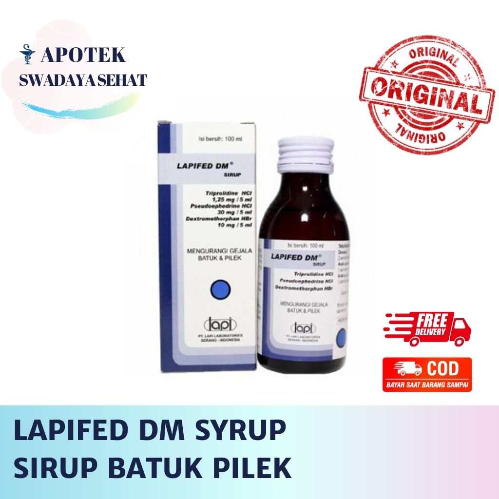 LAPIFED DM Syrup 100 ML - Obat Flu Pilek Alergi Sirup