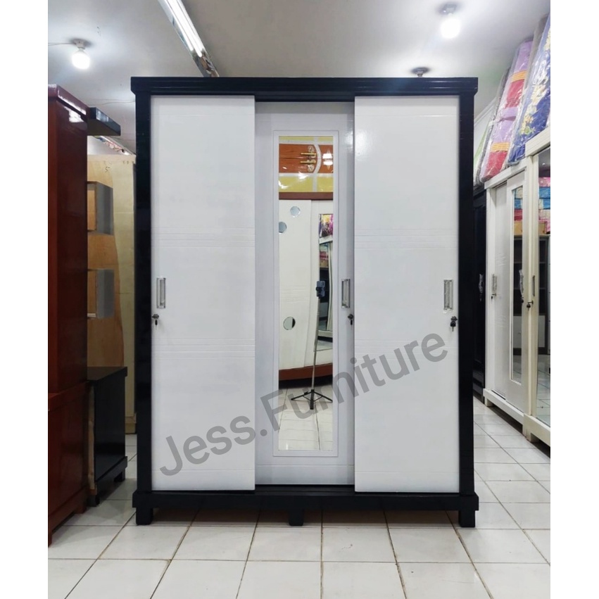 Lemari Pakaian Baju Pintu Geser , Lemari Pakaian 3 Pintu Lemari Baju 3 Pintu Sliding , Lemari Pakaia