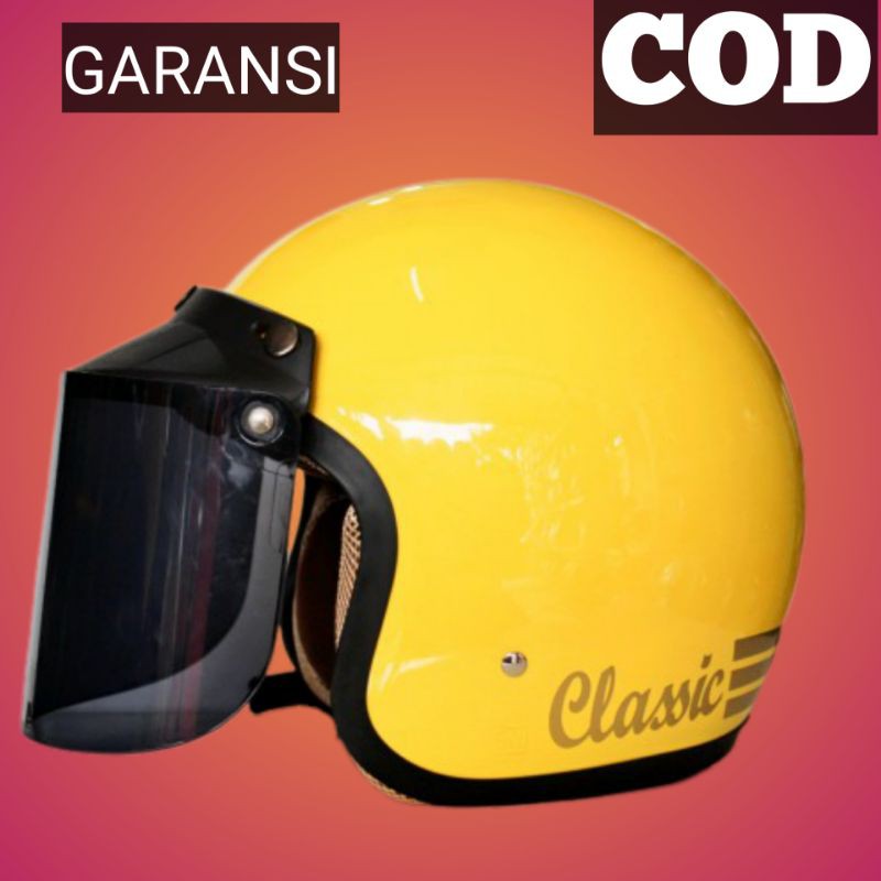 hlm helm helem bogo carglos retro klasik dewasa pria wanita cewek terbaru