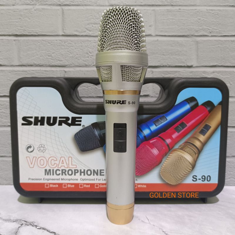 "COD" Microphone Kabel Karaoke SHURE S-90/MIC SHURE S-90 Koper Super Bodi Besy/Microphone Karaoke/Mi