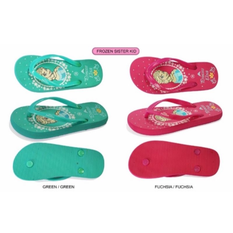 Sandal Jepit Anak Perempuan Karakter Frozen sister by. disney frozen
