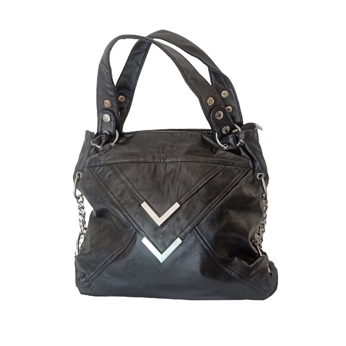 Tas Wanita Shoulder Bag Kulit Dengsimilan Hitam Tas Pundak Kulit Preloved