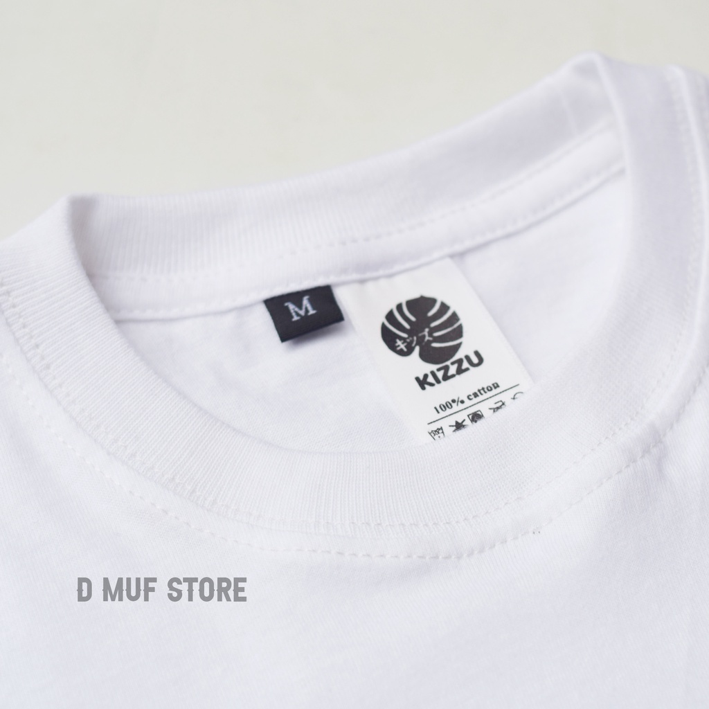 Kizzu Kaos Anak Premium Cotton 30s Usia 1-12 Tahun Urban Putih- dmufstore