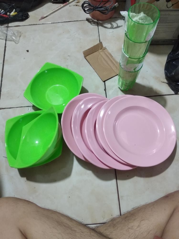 3 Pcs Mangkok Saji Dinner Ware 303 - Fresh Green