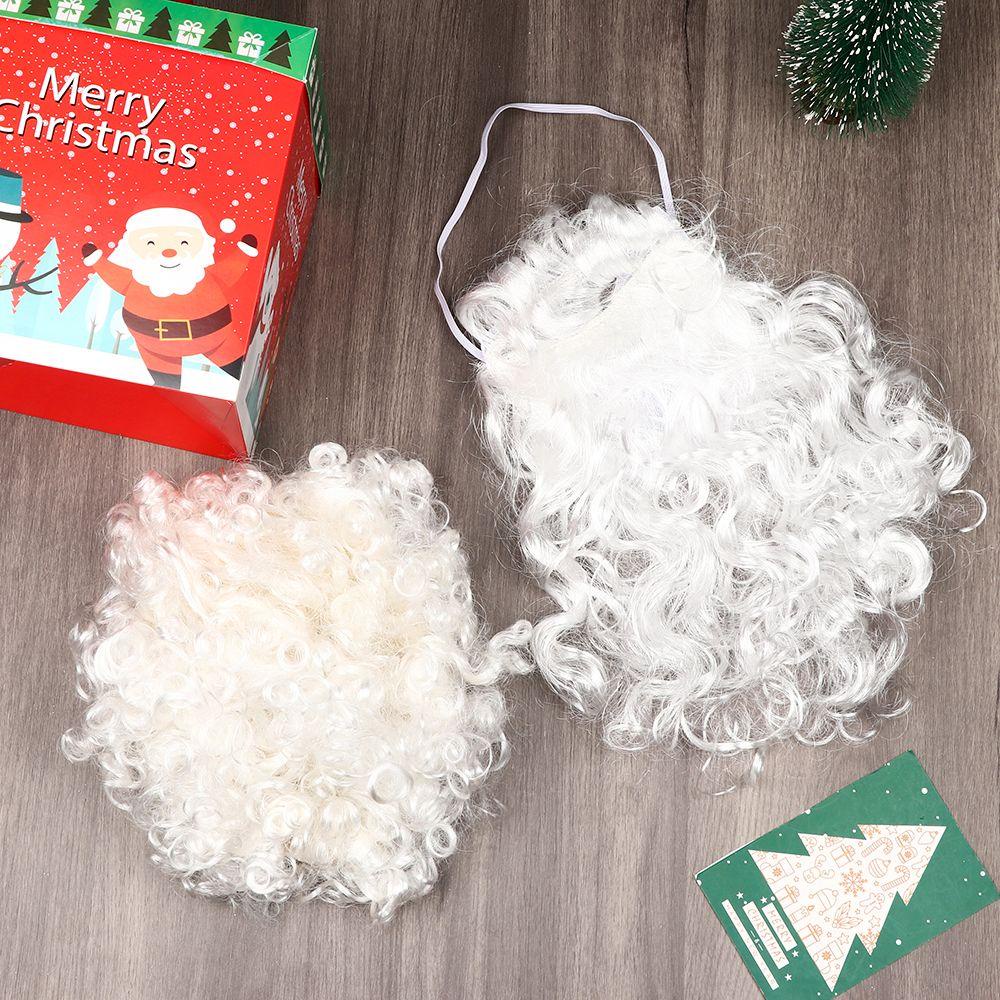 Solighter Santa Claus Jenggot Palsu Hot Wig Jenggot Putih Baru