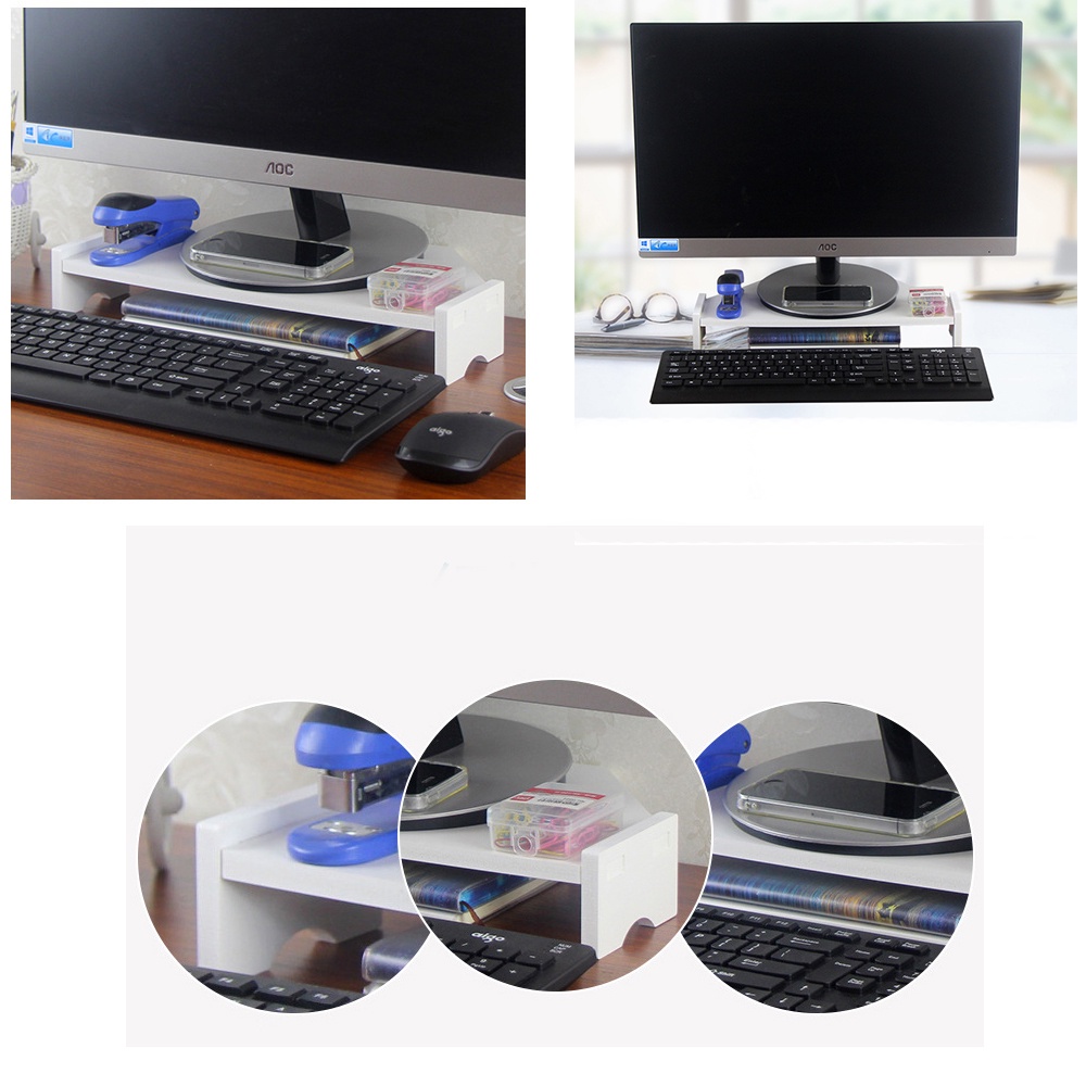 Stand Monitor Rak Meja Laptop TV Kayu Murah Keren  Penyangga Leptop Aksesoris Komputer Dudukan Alas V5CM