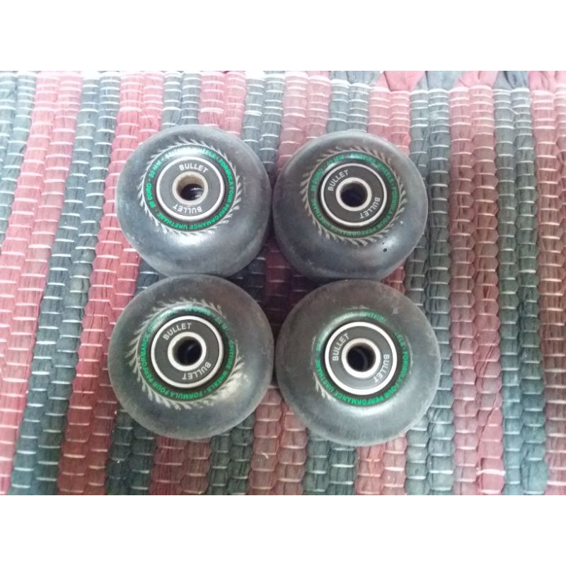 Skateboard Wheelsset Spitfire + Bearing Bullet second bekas