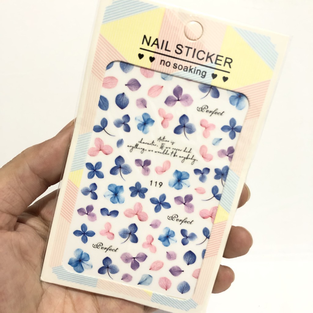 Nails Sticker Motif Bunga Hiasan Kuku Nail Art