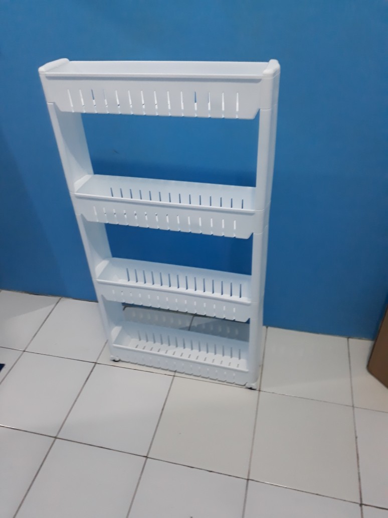 Shabbhy Rak Dorong Sudut Alat Dapur Kamar Mandi Organizer