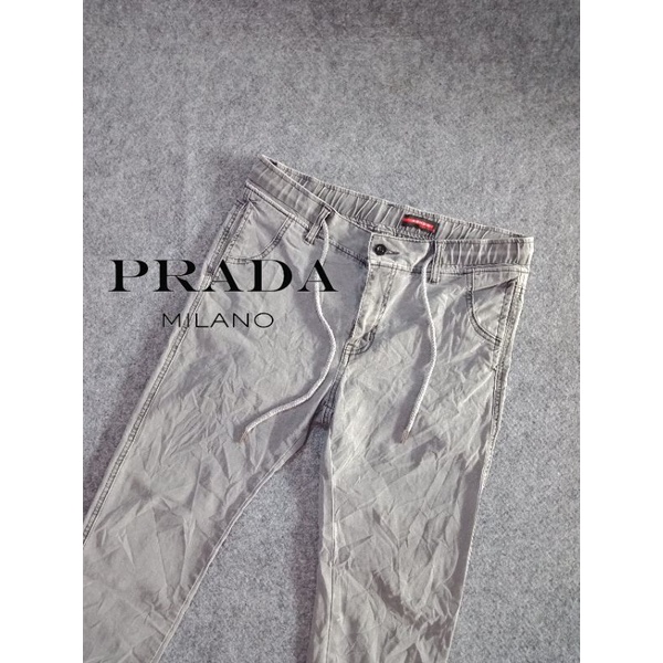 Celana Katun Second Prada Pinggang Karet
